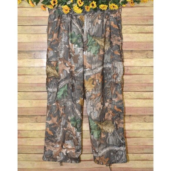 Advantage Timber Men's 2XL Brown Camo Hunting Cargo Pants Elastic Waist Pockets - Picture 1 of 10